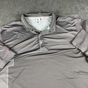 Puma Shirt Men's XL Gray‎ Performance Golf Polo Volition America Grid Casual